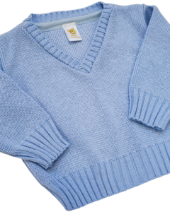 Suéter de Tricô Azul Claro - comprar online