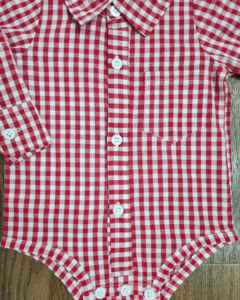 Body Camisa Xadrez Vermelho - comprar online