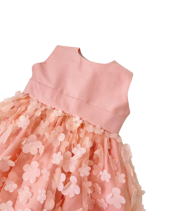 Vestido Tule Floral Rosa - comprar online