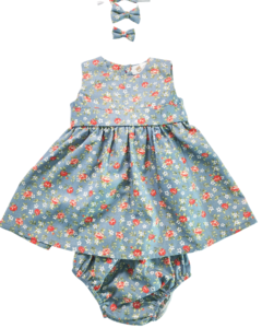 Vestido Floral Azul Bic