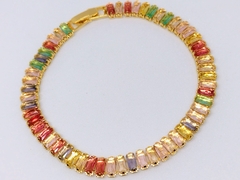 Pulseira Riviera Sabrina Color, Semijoia banho em Ouro 18k na internet