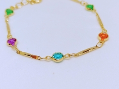 Mix de Pulseiras Ondular Amor Eterno, Semijoias Banho em Ouro 18K - loja online