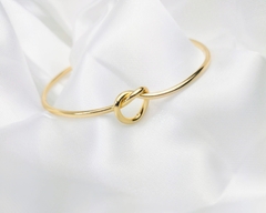 Bracelete Nozinho em Coração Liso Semijoia. Banho em Ouro 18k - comprar online