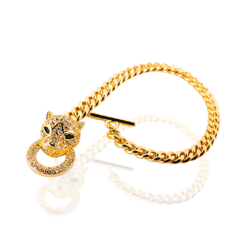 Pulseira GRUMET ANIMAL PRINT Semijoia banhada em Ouro 18k