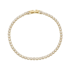 Pulseira Riviera com Zircônias com Banho em Ouro - comprar online