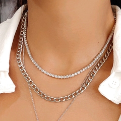 Chocker Riviera em Zircônias que Não Vira (Ródio) - loja online