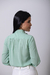 Camisa feminina - manga longa - Botton de flor - Crepe GGT - Cor Verde claro - Ref. CM.121.11.04 - comprar online