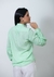 Camisa Manga longa, com babadinho - Tecido viscose com textura - Cor verde claro - Ref. CM.124.8T.04 - loja online