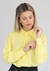 Camisa feminina manga longa de crepe - Cor Amarelo - comprar online