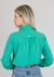 Camisa feminina manga longa em Crepe Toque de seda - Cor verde na internet