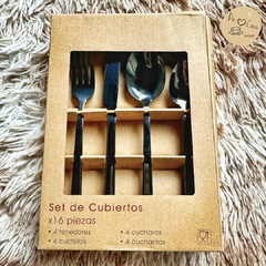 Set de 16 cubiertos Black