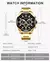 Reloj de Cuarzo, Acero Militar de Lujo Para Hombre, Cronograma Con Diseño Dorado. - comprar en línea