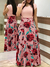 Vestido de manga corta a juego con estampado de flores - comprar en línea