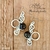 Aretes Obsidiana Dorada