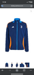 Jaqueta Corta-Vento Juventus Treino 24/25 - Masculina Adidas - Azul com detalhes em laranja