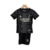 Kit Infantil Paris Saint-Germain III 23/24 Jordan - Preto com detalhes em cinza e branco