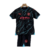 Kit Infantil Manchester City III 23/24 Puma - Preto com detalhes em azul e rosa