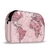 Necessaire em Neoprene – Mapa Mundi Rosa