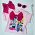 Cropped Infantil Rosa Disney Aplic Laço Cecília Marta - comprar online