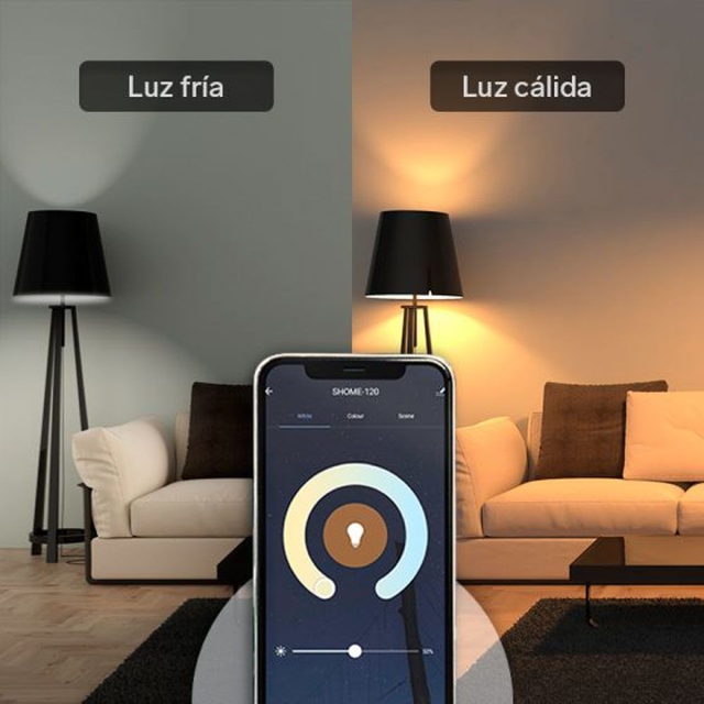 Foco LED RGB controlado por Wi-Fi, luz fría de 10W