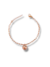 Pulseira Elos rosé com esfera banhado a Ouro 18k