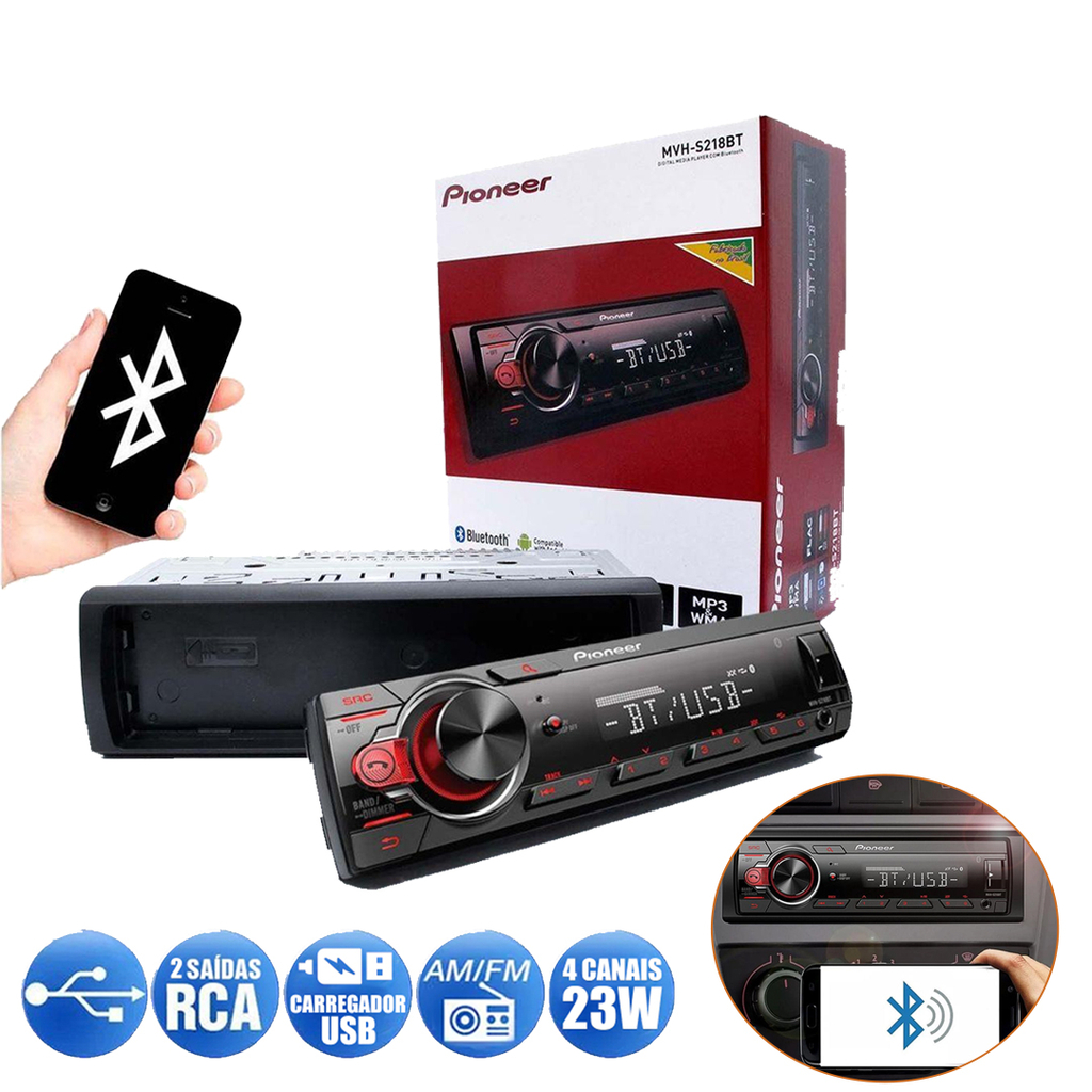 Pioneer MVH-S218BT Bluetooth Car Stereo Radio for sale online