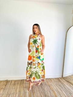 VESTIDO LONGO BRASIL TROPICAL