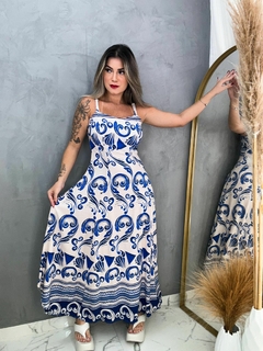 VESTIDO ALÇA AZULEIJADO