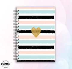 Planner Não Datado | Teen - Listras e Coração