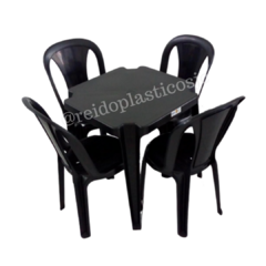 CONJUNTO MESA E CADEIRA AMANDA - PRETO