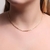 Choker elos inspiração alta joalheria, dourado