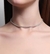 Choker Riviera cristal 3mm, (33+11)cm, ouro branco