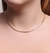 Choker esferas achatadas, (35+8)cm, dourado, banho 18k