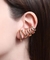 Ear Cuff ZigZag click, dourado, banho 18k