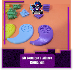 kit de Fortalezas e Tokens de Aliança - Rising Sun - Dobrão 3D 