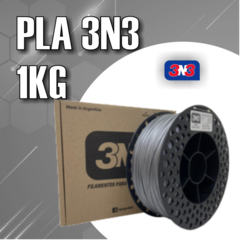 Filamento PLA - Cinza Metalico - 3N3 - 1.75mm - 1Kg