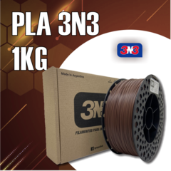 Filamento PLA - Marrom - 3N3 - 1.75mm - 1Kg