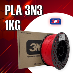 Filamento PLA - Vermelho - 3N3 - 1.75mm - 1Kg