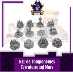 Kit de componentes - Terraforming Mars com cidades personalizadas - Dobrão 3D 