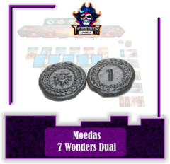 Kit Moedas 7 Wonders Duel - Dobrão 3D 