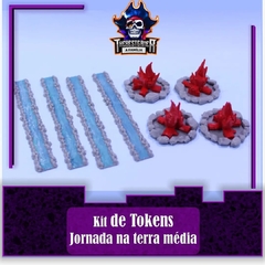 Kit Senhor dos Anéis - Jornadas na terra média jogo Base - Dobrão 3D 