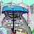 Playera Umbrella Totoro - Ghibl