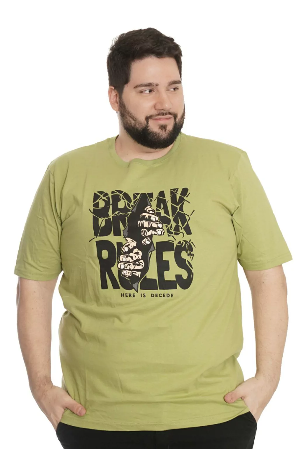 Remera "BREAK RULES" - Talle especial