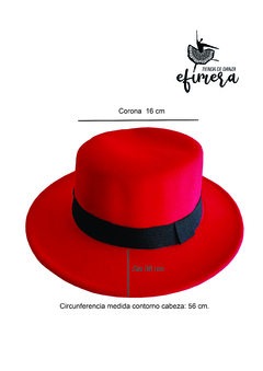 Sombrero Capelina - Efimeradanza.com.ar