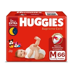 Fralda Huggies Supreme Care M C/ 66 Un.