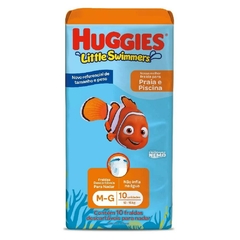 Fralda Huggies Praia e Piscina Little Swimmers M-G C/ 10 Un.