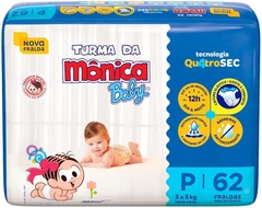 Fralda Turma da Mônica P C/62 Un.