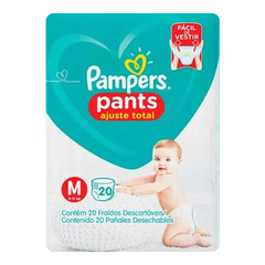 Kit com 2 Pacotes de Fralda Pampers Pants Ajuste Total M C/20 Un cada.