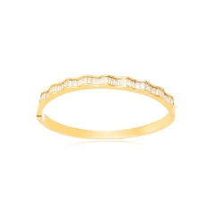 Bracelete Cristais Baguete Branco | 93562