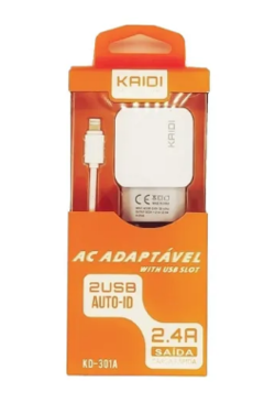 Carregador Kaidi Kd-301a 100cm 2.4a Lightning-iPhone